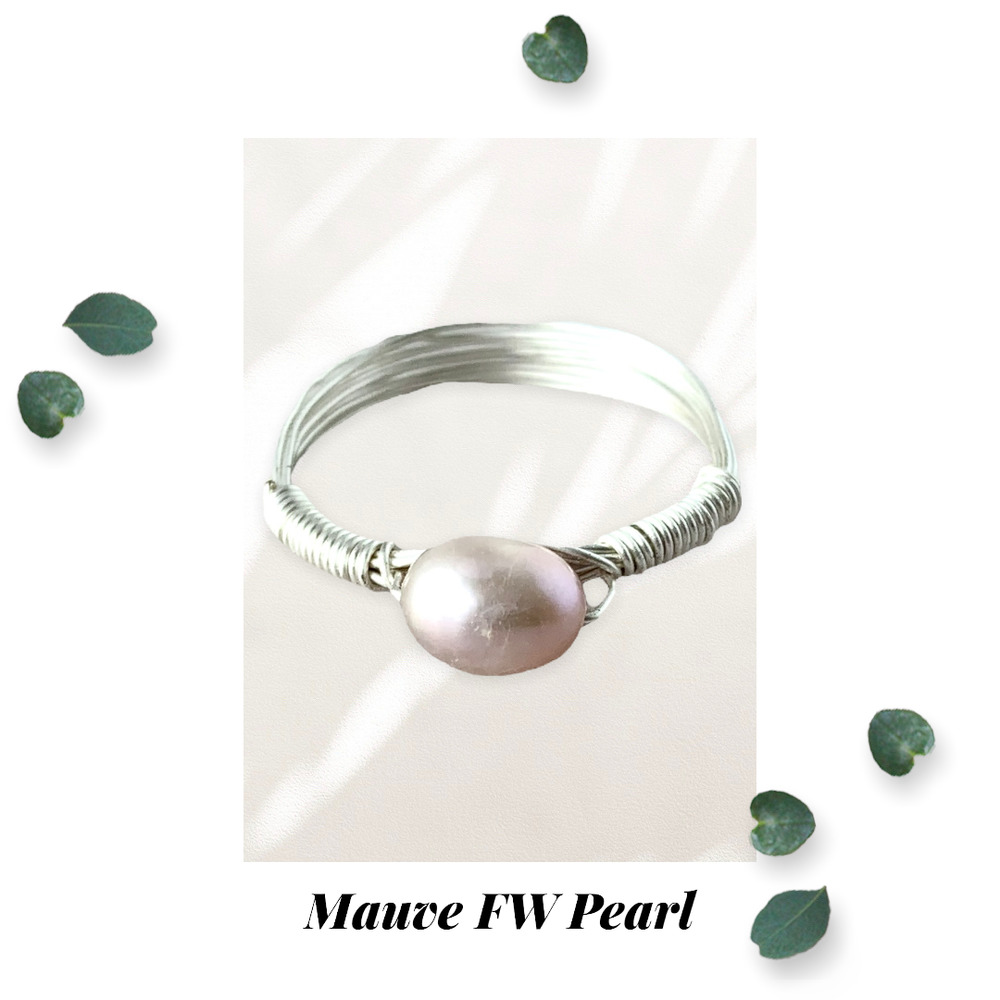 Mauve Rose Pink - Freshwater Pearl Ring